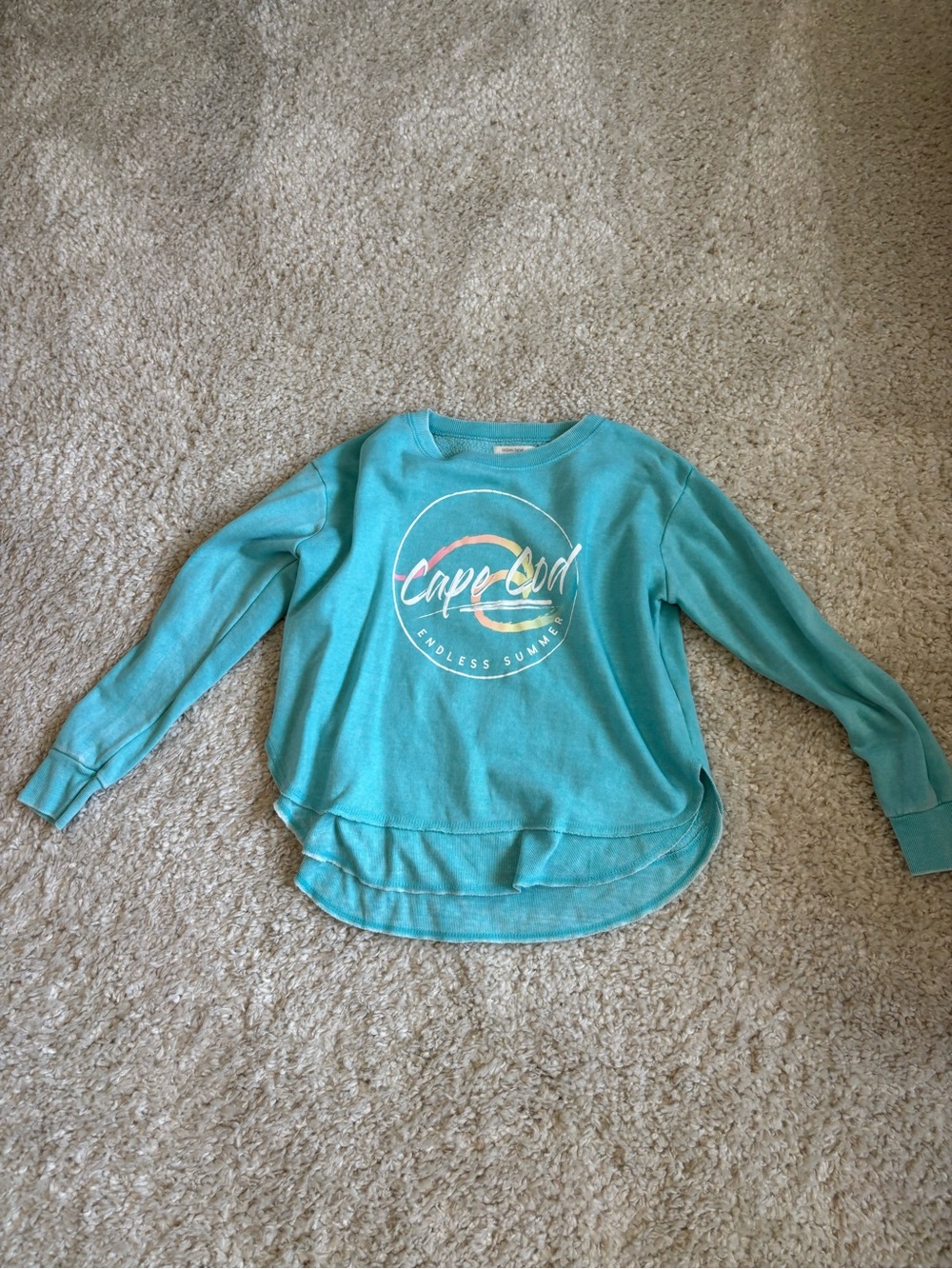 Ocean Drive Teal Crewneck Pullover